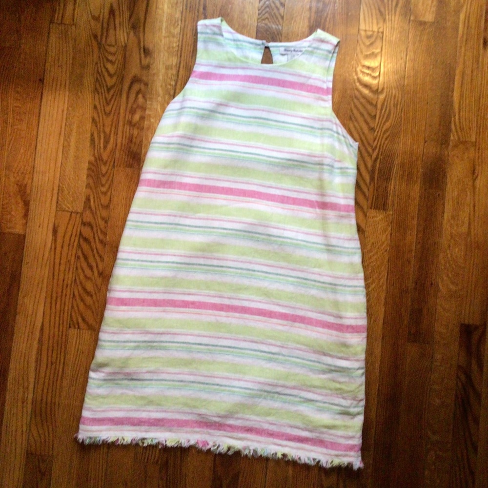Tommy Bahama woman’s sleeveless linen summer dress size Large
